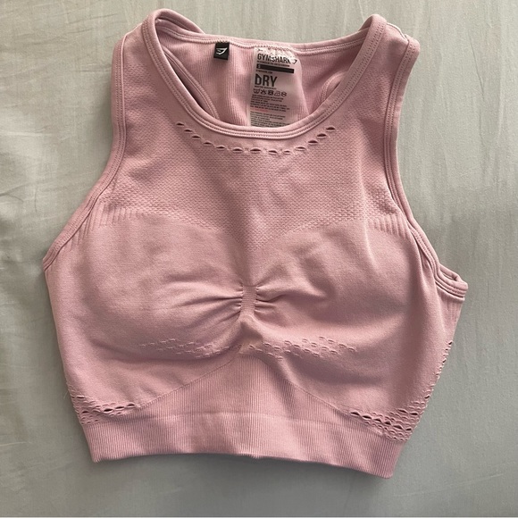 Gymshark Flawless Knit Sports Bra in lavendar Sz small - Picture 4 of 5